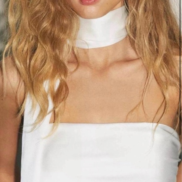 Draped Satin Scarf Top - Picture 3 of 6